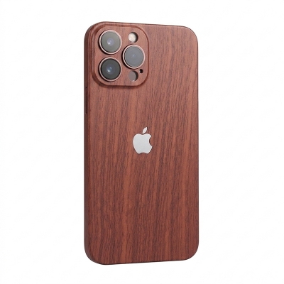 Picture of Wooden Color with Apple Logo Case Cover Mobile Cover For Iphone 12,13,14,15 Pro & Pro Max Series