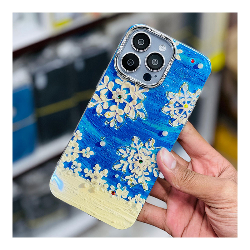 Picture of H𝐚𝐧𝐝-P𝐚𝐢𝐧𝐭𝐞𝐝 W𝐢𝐧𝐭𝐞𝐫-T𝐡𝐞𝐦𝐞𝐝 𝐜𝐚𝐬𝐞  Iphone Case Cover For Iphone 11,12,13,14,15 16 Pro & Pro Max Series
