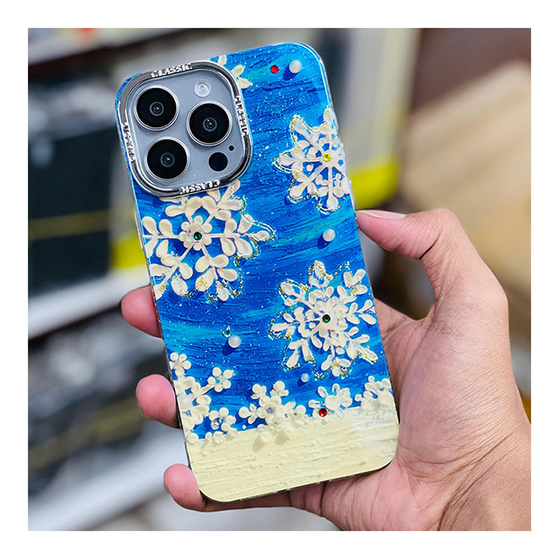 Picture of H𝐚𝐧𝐝-P𝐚𝐢𝐧𝐭𝐞𝐝 W𝐢𝐧𝐭𝐞𝐫-T𝐡𝐞𝐦𝐞𝐝 𝐜𝐚𝐬𝐞  Iphone Case Cover For Iphone 11,12,13,14,15 16 Pro & Pro Max Series