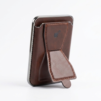 Picture of R,MBMAX Premium Pu Leather Magsafe Hard Case with Magnetic Card Holder For Samsung Galaxy S22 Ultra, S23 Ultra, S24 Ultra, S25 Ultra - Brown - Brown