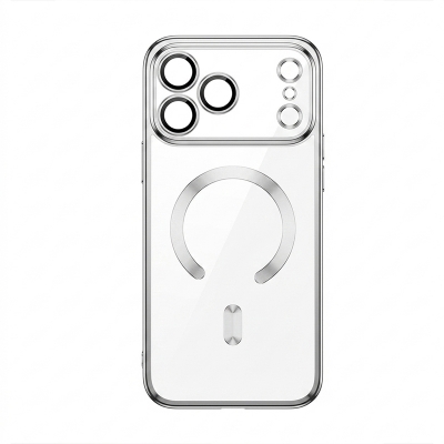 Picture of Magsafe Transparent Anti Yellow with Lens Protector Case Cover Mobile Cover For Iphone 12,13,14,15,16,17 Pro & Pro Max Series - 12-17pm