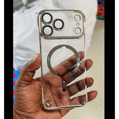 Picture of Magsafe Transparent Anti Yellow with Lens Protector Case Cover Mobile Cover For Iphone 12,13,14,15,16,17 Pro & Pro Max Series - 12-17pm