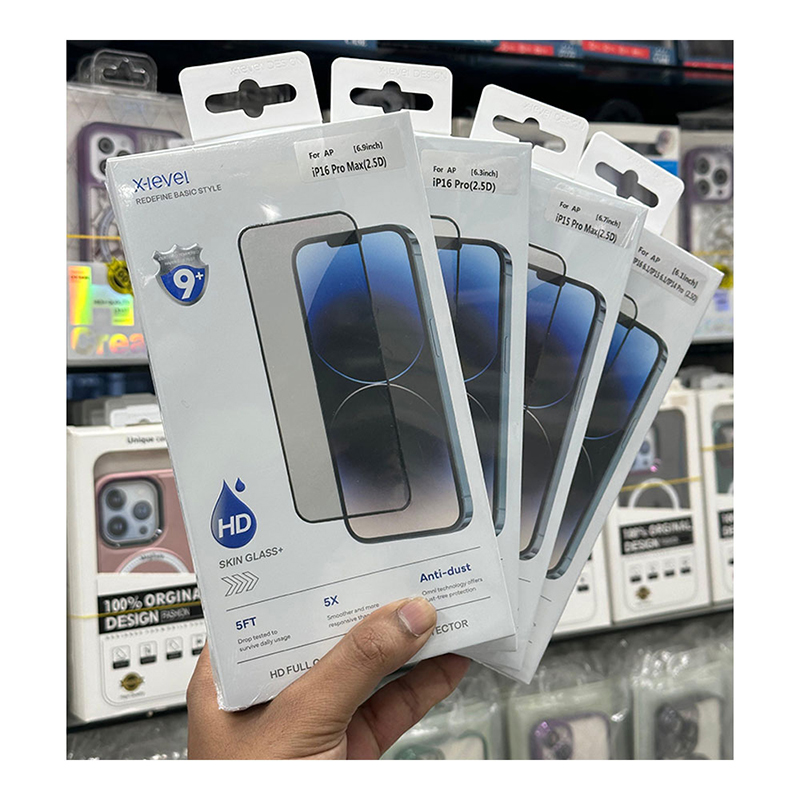 Picture of X-Level HD SKIN GLASS 5FT Drop Tested Anti Dust Full Coverage Screen Protector Glass For Iphone 11,12,13,14,15 16 Pro & Pro Max Series