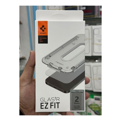 Picture of Spigen  GL AStR (1Pack) Borderless Full Cover Screen Protector Glass For Iphone 12,13,14,15,16,17 Pro & Pro Max Series - 12-17pm