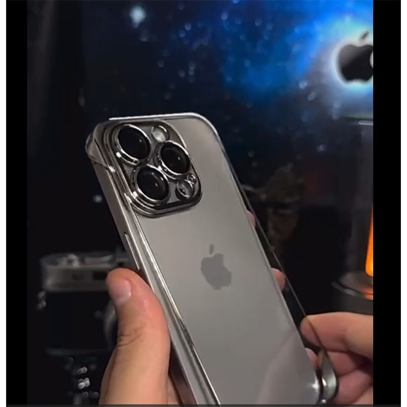 Picture of Transparent Anti Yellow with Lens Protector Case Cover Mobile Cover For Iphone 12,13,14,15,16,17 Pro & Pro Max Series - 12-17pm