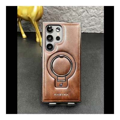 Picture of RMBMAX Premium Pu Leather MagSafe Soft Case CoverFor Samsung Galaxy S22 Ultra, S23 Ultra, S24 Ultra, S25 Ultra - Chocolate - Chocolate