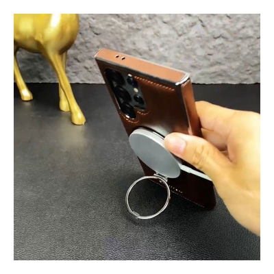 Picture of RMBMAX Premium Pu Leather MagSafe Soft Case CoverFor Samsung Galaxy S22 Ultra, S23 Ultra, S24 Ultra, S25 Ultra - Chocolate - Chocolate