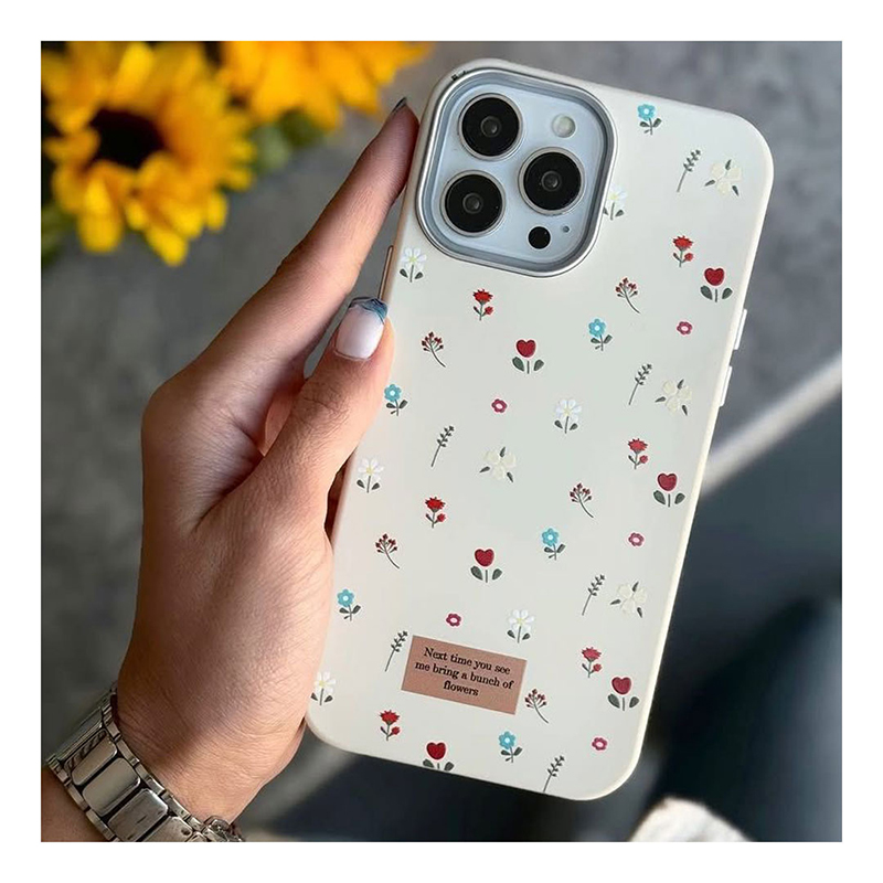 Picture of Premium Pu Leather Texture Flowers  Case For Iphone 12,13,14,15,16,17 Pro & Pro Max Series - 12-17pm