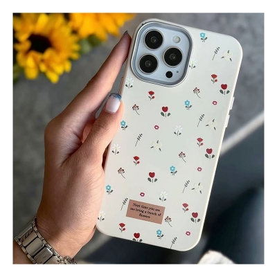 Picture of Premium Pu Leather Texture Flowers  Case For Iphone 12,13,14,15,16,17 Pro & Pro Max Series - 12-17pm