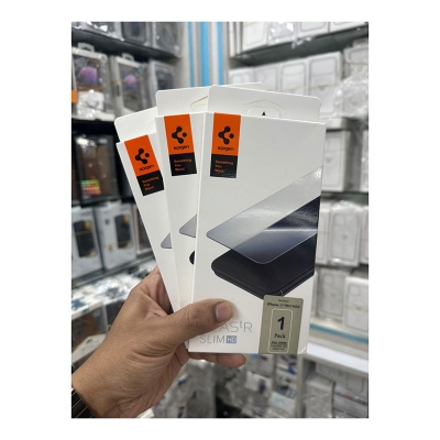 Picture of Spigen  GL AStR SLIM HD Full Coverage Screen Protector Glass For Iphone 12,13,14,15,16,17 Pro & Pro Max Series - 12-17pm
