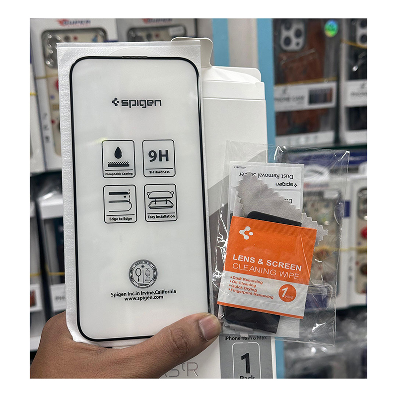 Picture of Spigen  GL AStR SLIM HD Full Coverage Screen Protector Glass For Iphone 12,13,14,15,16,17 Pro & Pro Max Series - 12-17pm