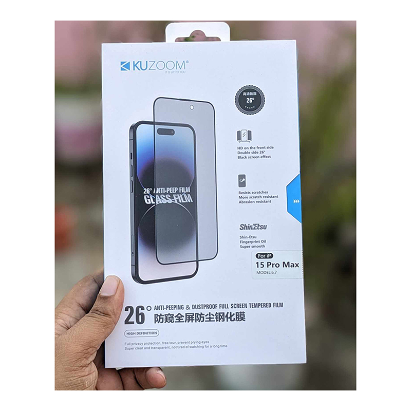 Picture of Kuzoom Anti Dust Full Coverage Screen Protector Glass