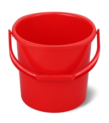 Buy Plastic Handle Square Bucket Red 5 Liters Online