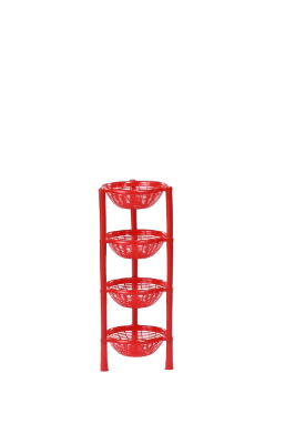 Buy Round Vegetable Rack 4 Step Red Online at Best Price	