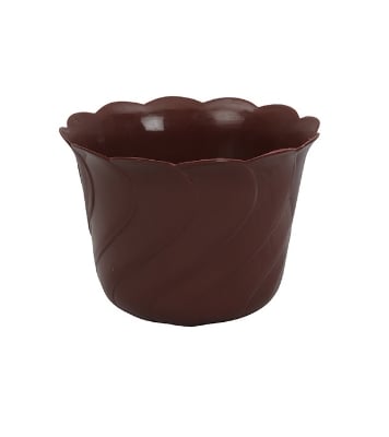 Picture of TEL Plastic Flower Tub 20 CM Rosewood
