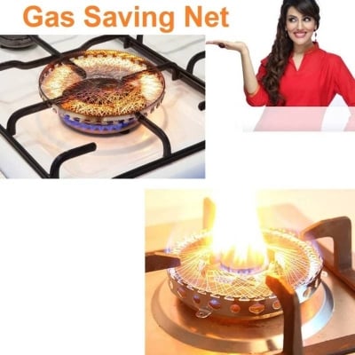 Picture of 1 Piece Gas Saving Net, Stainless Steel Gas Energy Saver Net for Gas Stove Burner