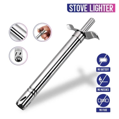 Picture of Stove Lighter, Kitchen Gas Lighter, Long Metal Shaft Stainless Steel Electric Spark Lighter for Gas Burner, Refillable-Free Kitchen Ignition Tool