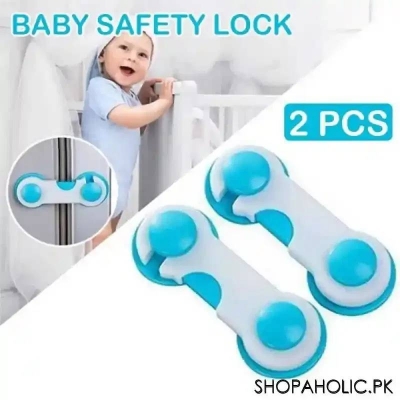 Picture of 2 Pcs Refrigerator Door Lock, Fridge Door Safety Lock, Multi-Purpose Child Safety Protector for Refrigerator & Cabinet