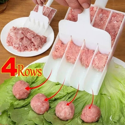 Picture of Creative Kitchen Triple Meatball Maker, Meatball Scoop with Cutting Spade, Non-Stick Meatball Maker, Melon Baller, Fruit & Vegetable Kitchen Tool