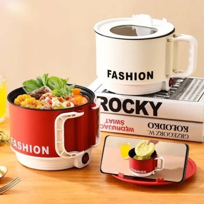 Picture of Fashion Electric Cooking Pot 1.6L, Electric Multi-Functional Cooker & Mini Rice Cooker for Noodles, Eggs, Soup, Hot Pot & Everyday Cooking