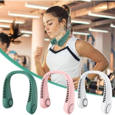 Picture of Portable Rechargeable Neck Fan, Personal Cooling Neckband Fan with Hands-Free Design for Outdoor & Travel - Dream-Cart-BD