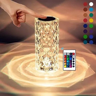 Picture of LED Crystal Diamond Table Lamp, Elegant Decorative Bedside Night Light for Bedroom & Home Decoration - Dream-Cart-BD