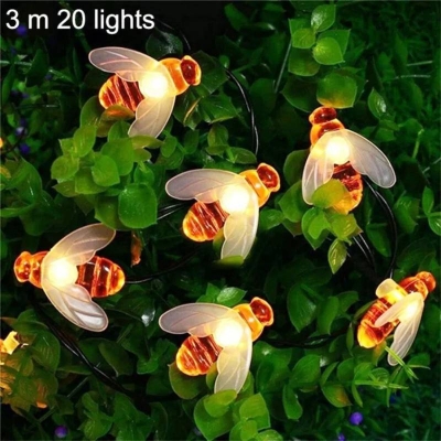 Picture of 20-Piece Honey Bee Warm White Fairy Lights, Decorative LED String Lights for Bedroom, Party & Home Decor - Dream-Cart-BD