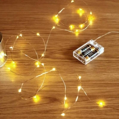 Picture of Battery Operated LED Copper Wire Starry Fairy String Lights for Bedroom, Christmas, Wedding & Party Decor - Dream-Cart-BD