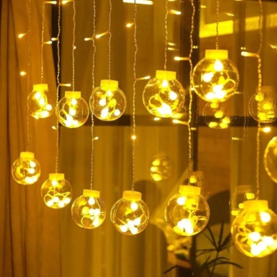 Picture of 12 Wish Ball LED Fairy Lights for Curtains, Decorative String Lights for Bedroom, Wedding & Party Decoration - Dream-Cart-BD
