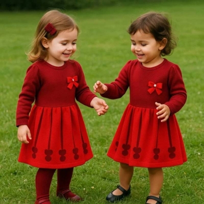 Picture of Baby Girls Winter Sweater Dress, Warm Fashion Winter Clothing for Little Girls & Kids - Dream-Cart-BD