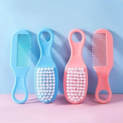 Picture of 2-Piece Baby Hair Comb Set, Soft Hair Brush & Scalp Massage Comb for Newborns, Infants & Toddlers - Dream-Cart-BD