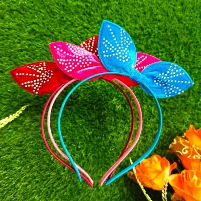 Picture of Bunny Ear Baby Girl Hairband 3-Piece Set, Cute Bow Headbands for Newborns & Little Girls - Dream-Cart-BD