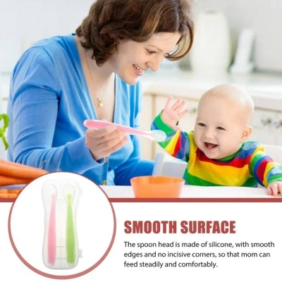 Picture of 1-Piece Silicone Baby Feeding Spoon, Soft BPA-Free Infant Spoon for Newborns & Toddlers - Dream-Cart-BD