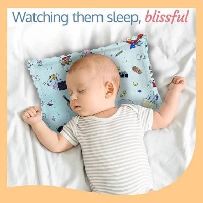 Picture of Mustard Seed Baby Pillow, Newborn Head Shaping Pillow & Neck Support Cushion for Infants - Dream-Cart-BD