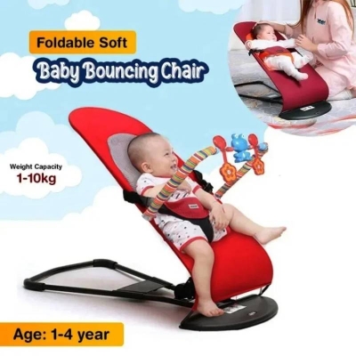Picture of Baby Bouncer Chair with Toys, Folding Soft Seat Automatic Rocking Bouncer for Infants & Newborns - Dream-Cart-BD