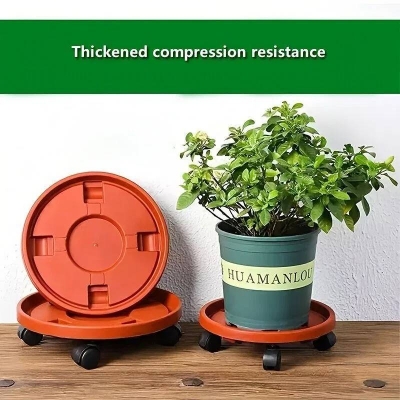 Picture of Planter Trolley with Wheels, Movable Flower Pot Stand, LPG Cylinder & Gas Cylinder Trolley Organizer - Dream-Cart-BD