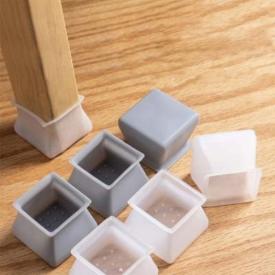Picture of 4-Piece Silicone Square Chair Leg Caps, Anti-Slip Furniture Leg Protectors for Chairs & Tables - Dream-Cart-BD