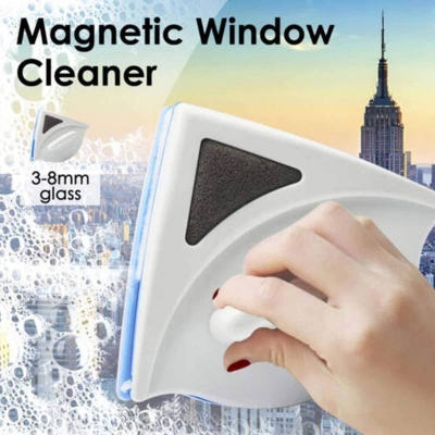 Picture of Magnetic Window Glass Cleaner, Double-Sided Magnetic Glass Cleaning Tool for Windows & Mirrors - Dream-Cart-BD