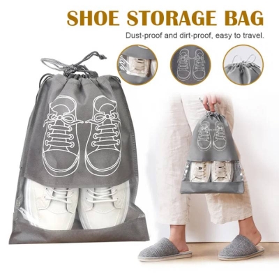 Picture of Waterproof Shoe Storage Bag, Portable Travel Shoe Bag with Drawstring for Shoes Organization - Dream-Cart-BD