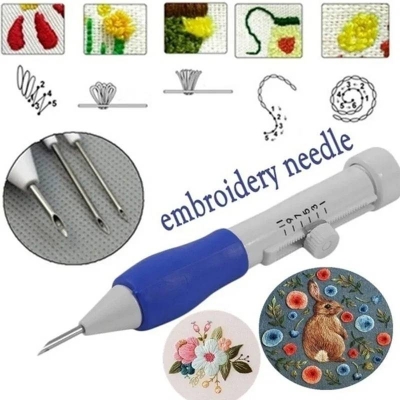 Picture of Magic Embroidery Pen Punch Needle Kit, Adjustable Punch Needle Tool for Sewing, Stitching & Rug Making - Dream-Cart-BD