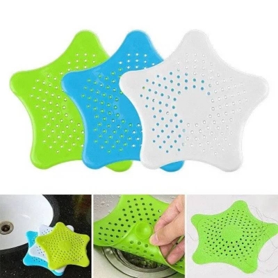 Picture of Star Silica Gel Floor Drain Cover, 3-Piece Set Anti-Clogging Drain Filter for Bathroom & Kitchen - Dream-Cart-BD