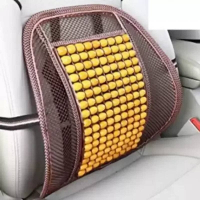Picture of Wooden Bead Car Seat Back Support Cushion, Lumbar Support & Massage Mat for Office & Car Chairs - Dream-Cart-BD