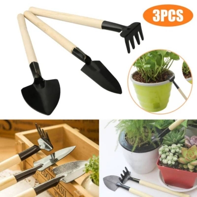 Picture of 3-Piece Mini Garden Tool Set, Hand Gardening Tools for Planting, Digging & Pruning - Dream-Cart-BD