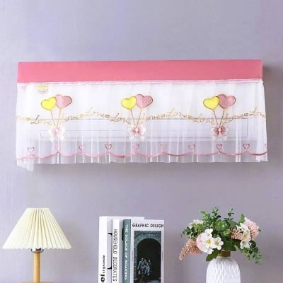 Picture of 110cm 1.5 Ton Embroidery Net Split AC Cover, Dustproof Decorative Air Conditioner Protector - Dream-Cart-BD