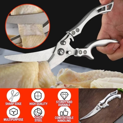 Picture of Kitchen Chicken Bone Cutting Scissors, Heavy Duty Stainless Steel Poultry & Food Cutting Shears - Dream-Cart-BD