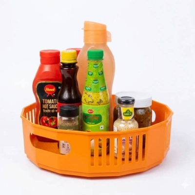 Picture of 360° Rotating Kitchen Shelf, Multipurpose Organizer Tray & Rotating Storage Rack for Kitchen & Home - Dream-Cart-BD