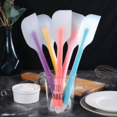 Picture of 1-Piece Silicone Spatula, Double Silicone Baking Spatula & Pastry Scraper for Cake, Cookies & Kitchen - Dream-Cart-BD