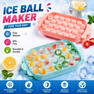 Picture of 26-Grid Ice Mold, Ice Ball Maker Mold & Ice Cube Tray for Homemade Ice Cubes and Drinks - Dream-Cart-BD