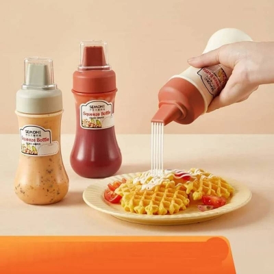 Picture of Chinchok Condiment Bottles, Refillable Hot Sauce Dispenser & Multipurpose Kitchen Squeeze Bottles - Dream-Cart-BD