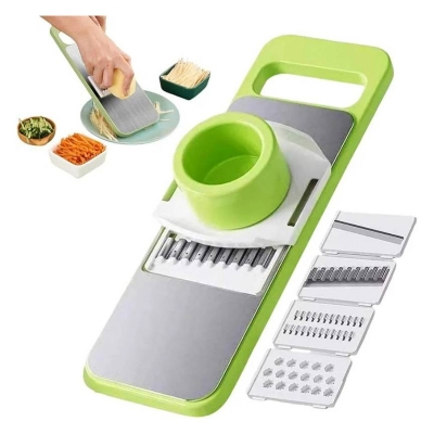 Picture of 5 in 1 Vegetable Cutter And Slicer, 5 In 1 Kitchen Vegetable Cutting Tools Vegetable Cutter Grater for Vegetables Slicers Shredders Multi Slicer Peeler Carrot Fruit
